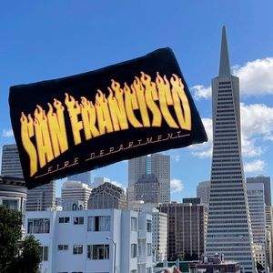 San Francisco fire department thrasher black tshirt